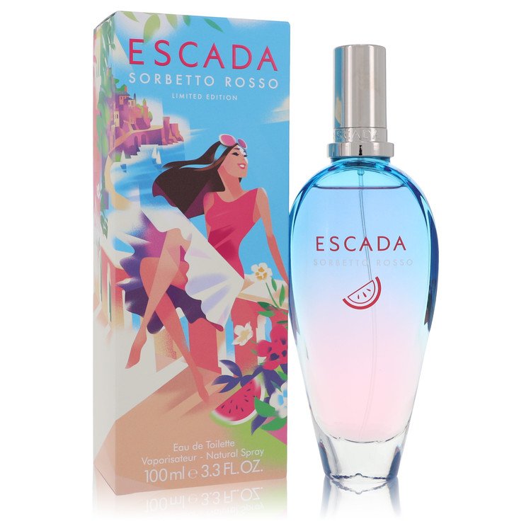 Escada Sorbetto Rosso by Escada Eau De Toilette Spray (Limited Edition Unboxed) 3.3 oz
