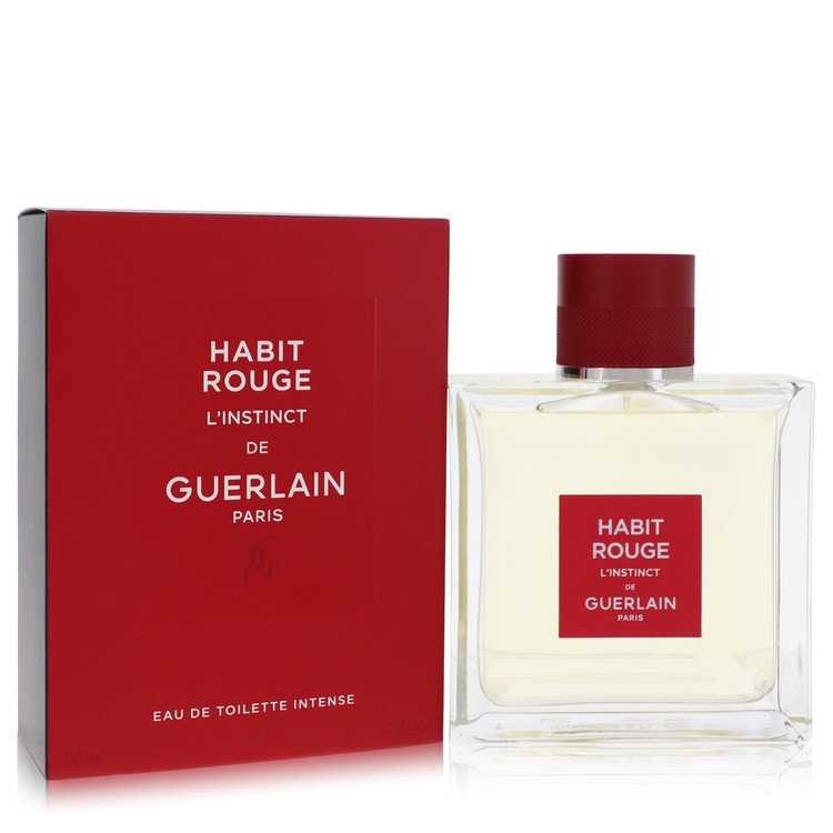 Habit Rouge L'instinct by Guerlain Eau De Toilette Intense Spray (Unboxed) 1.6 oz