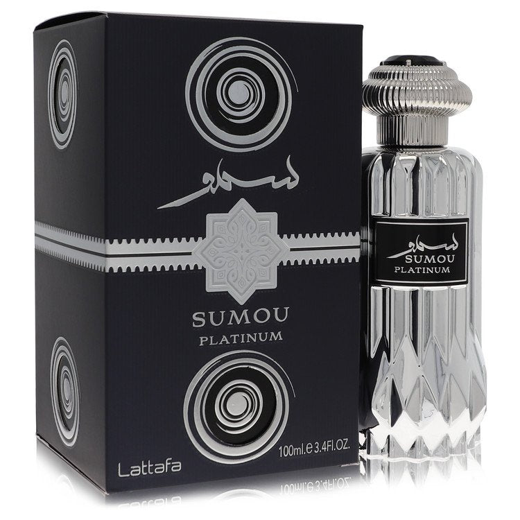 Lattafa Sumou Platinum by Lattafa Eau De Parfum Spray (Unisex) 3.4 oz