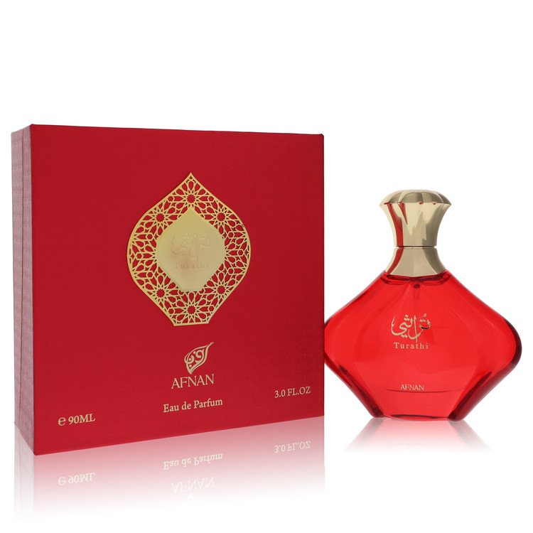 Afnan Turathi Red by Afnan Eau De Parfum Spray 3 oz