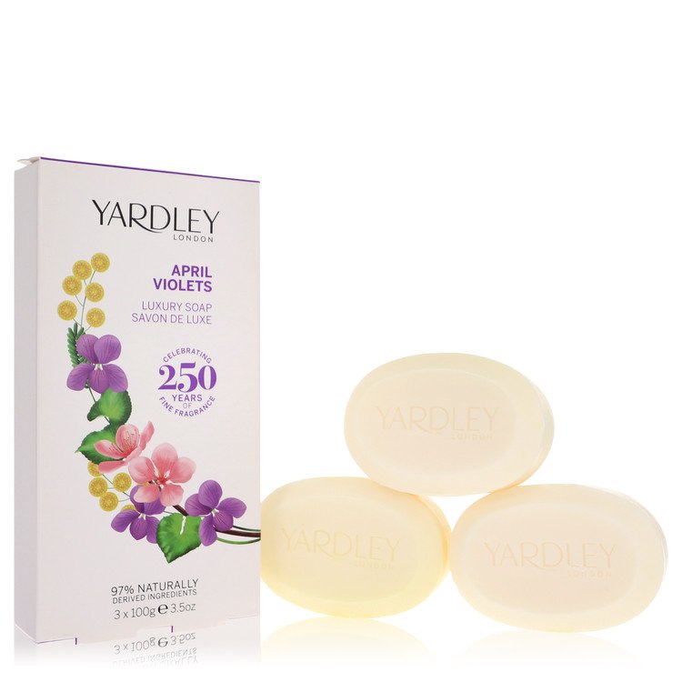 April Violets by Yardley London 3 x 3.5 oz Soap 3.5 oz 