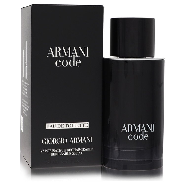 Armani Code by Giorgio Armani Eau De Toilette Spray Refillable 2.5 oz