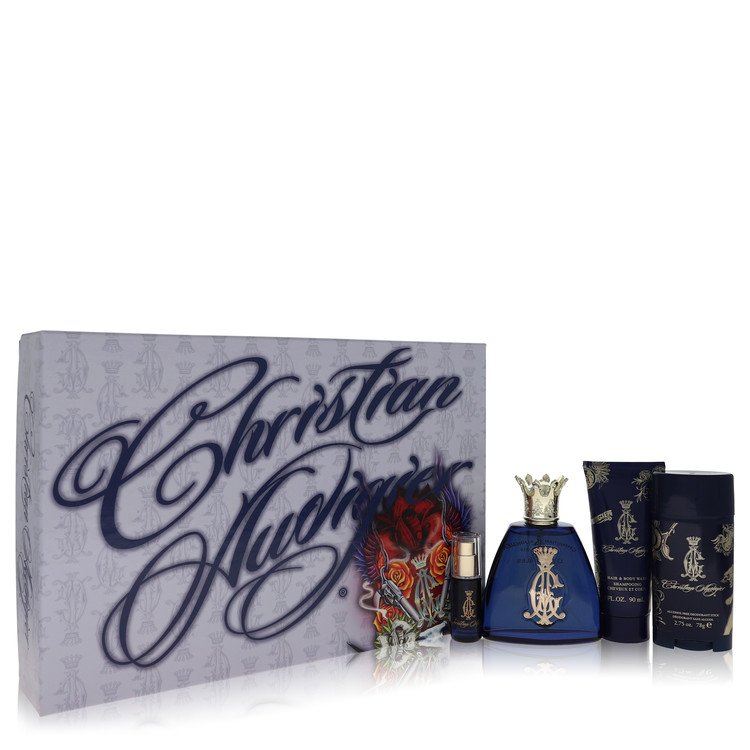 Christian Audigier by Christian Audigier Gift Set -- 3.4 oz Eau De Toilette Spray + .25 oz MIN EDT + 3 oz Body Wash + 2.75 Deodorant Stick