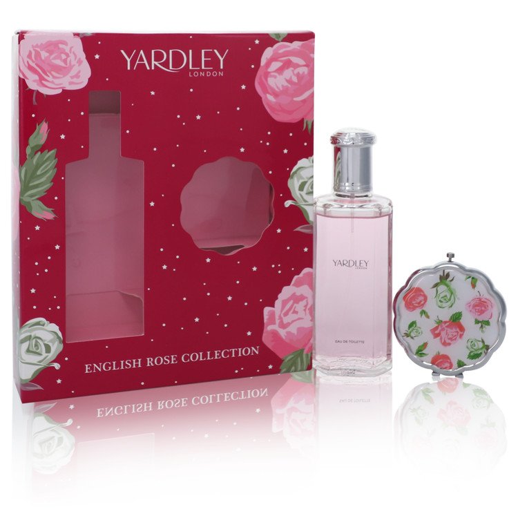 English Rose Yardley by Yardley London Gift Set -- 4.2 oz Eau De Toilette Spray + Compact Mirror