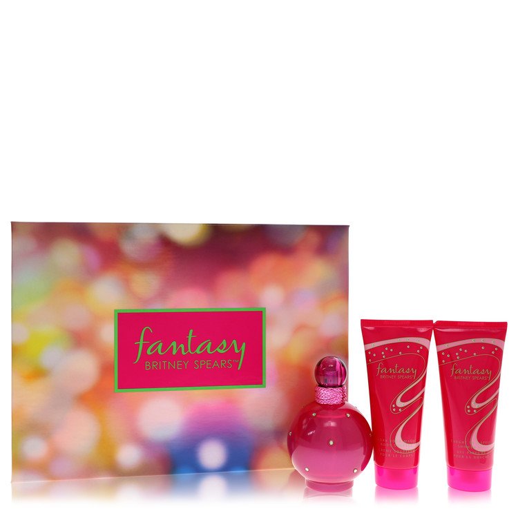 Fantasy by Britney Spears Gift Set -- 3.3 oz Eau De Parfum Spray + 3.3 oz Body Souffle + 3.3 oz Shower Gel