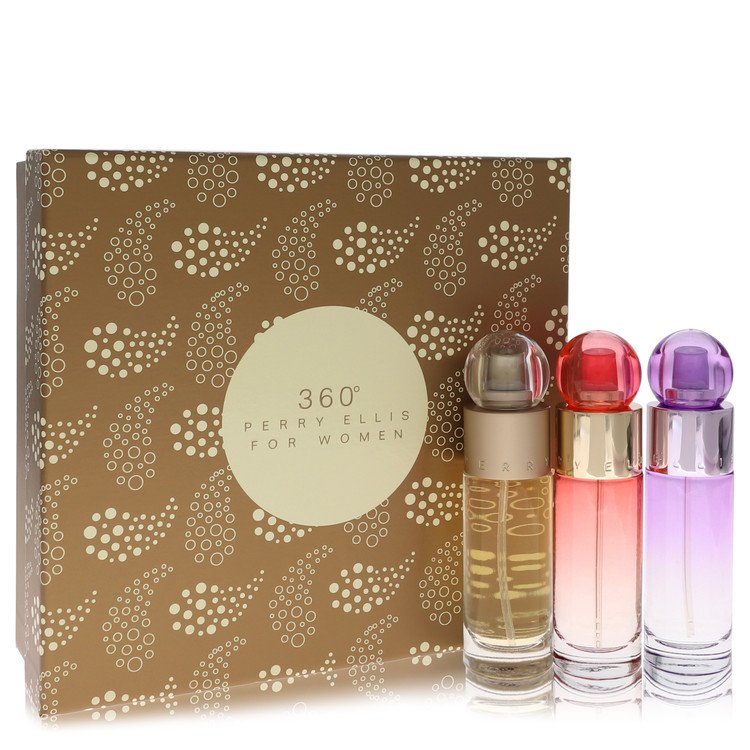 perry ellis 360 by Perry Ellis Gift Set -- 1 oz Perry Ellis 360 EDT Spray + 1 oz Perry Ellis 360 Coral EDP Spray + 1 oz Perry Ellis 360 Purple EDP Spray