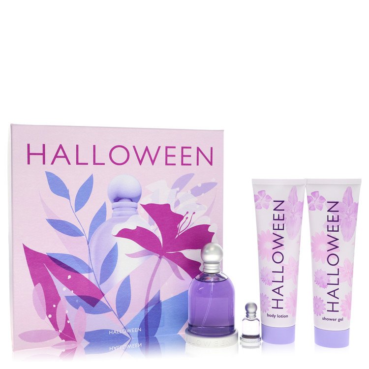 Halloween by Jesus Del Pozo Gift Set -- 3.4 oz Eau De Toilette Spray + 5 oz Body Lotion + 5 oz Shower Gel + .15 oz Mini EDT