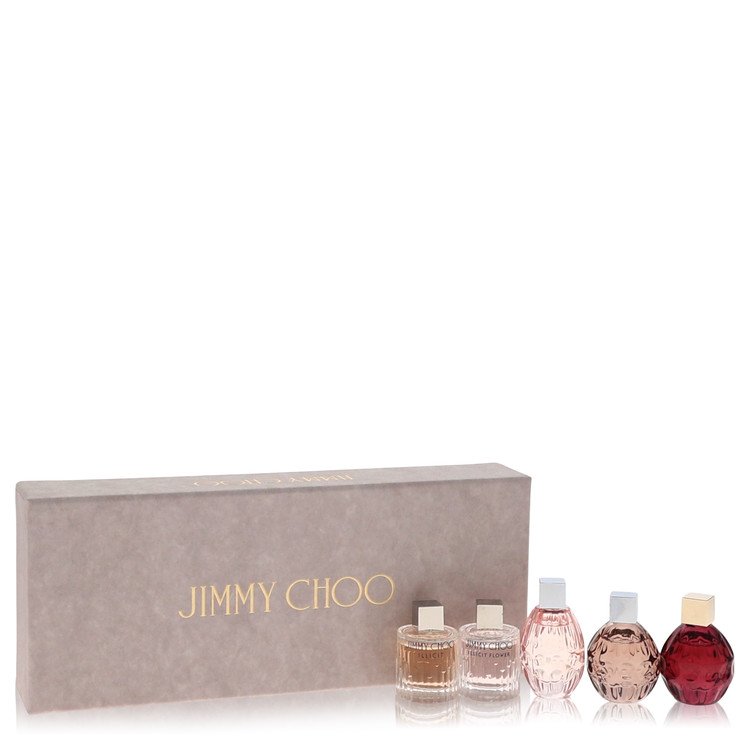 Jimmy Choo Fever by Jimmy Choo Gift Set -- 3 x .15 oz Mini EDP Sprays in Jimmy Choo Illicit  Jimmy Choo  & Jimmy Choo Fever + 2 x .15 oz Mini EDT sprays in Jimmy Choo Illicit Flower & Jimmy Choo LÆeau