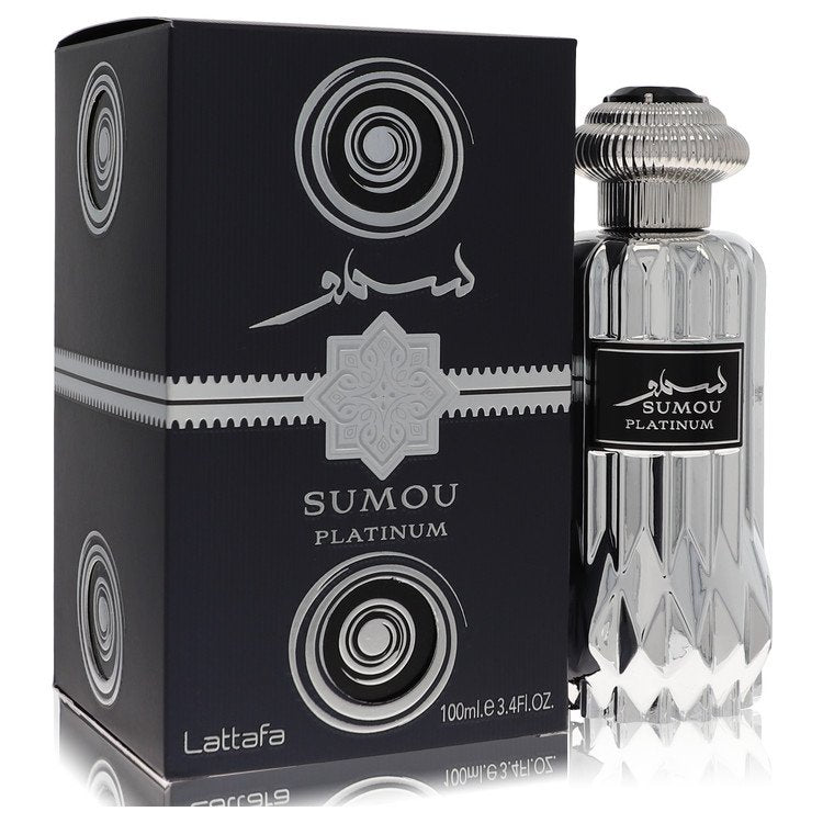 Lattafa Sumou Platinum by Lattafa Eau De Parfum Spray (Unisex) 3.4 oz