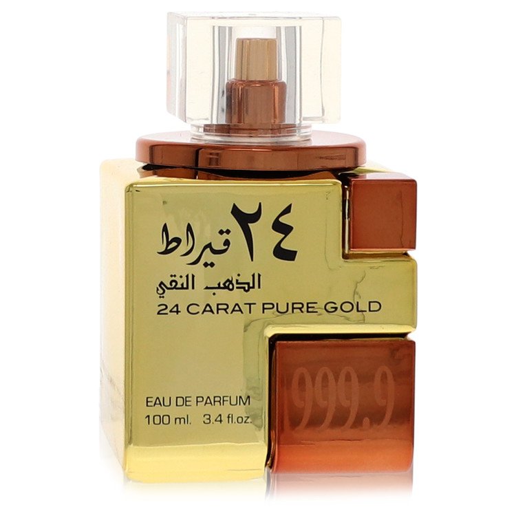 Lattafa 24 Carat Pure Gold by Lattafa Eau De Parfum Spray (Unisex Unboxed) 3.4 oz