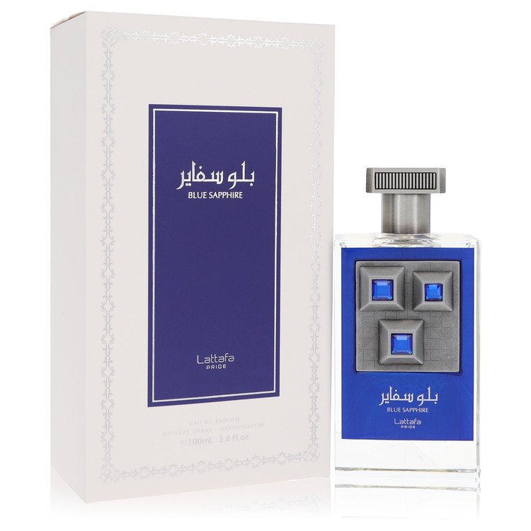 Lattafa Pride Blue Sapphire by Lattafa Eau De Parfum Spray (Unisex) 3.4 oz