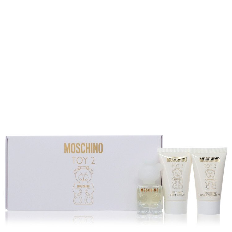 Moschino Toy 2 by Moschino Gift Set -- .17 oz Mini EDP Spray + .8 oz Body Lotion + .8 oz Shower Gel