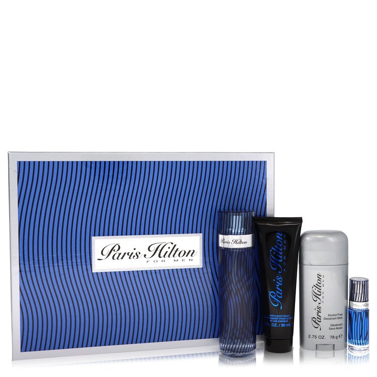 Paris Hilton by Paris Hilton Gift Set -- 3.4 oz  Eau De Toilette Spray + 3 oz Body Wash + 2.75 oz Deodorant Stick + .25 Mini EDT Spray