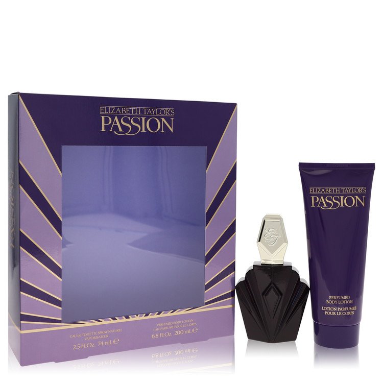 Passion by Elizabeth Taylor Gift Set -- 2.5 oz Eau De Toilette Spray + 6.8 oz Body Lotion