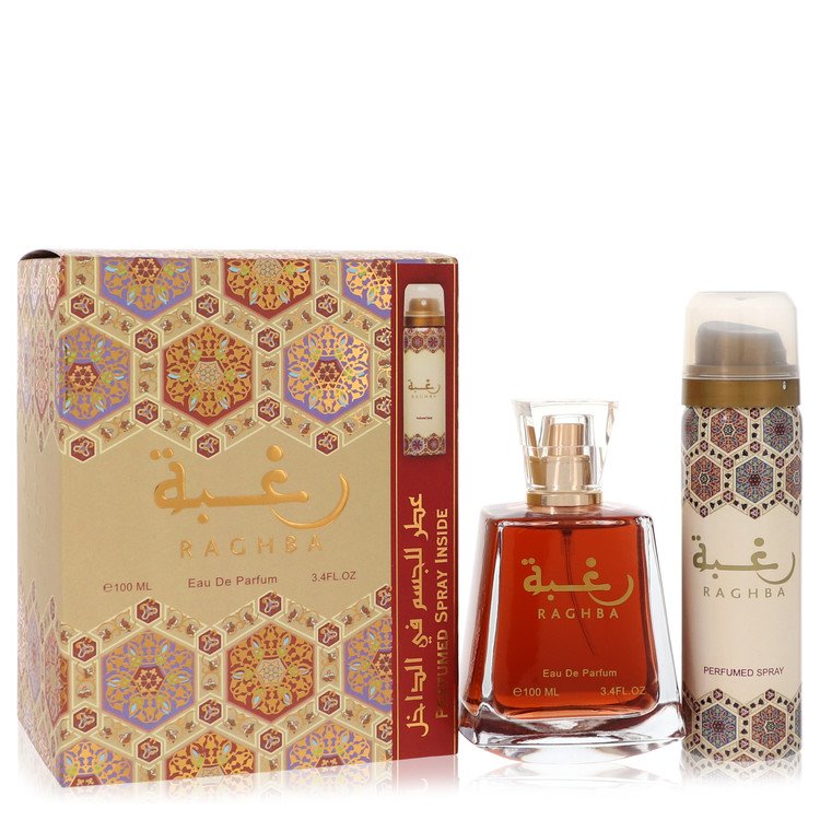 Lattafa Raghba   by Lattafa Eau De Parfum Spray Plus 1.7 oz Deodorant Spray 3.4 oz