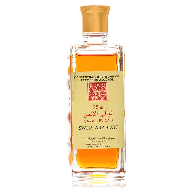 Swiss Arabian Layali El Ons by Swiss Arabian Concentrated Perfume Oil Free From Alcohol (Unboxed) 3.21 oz