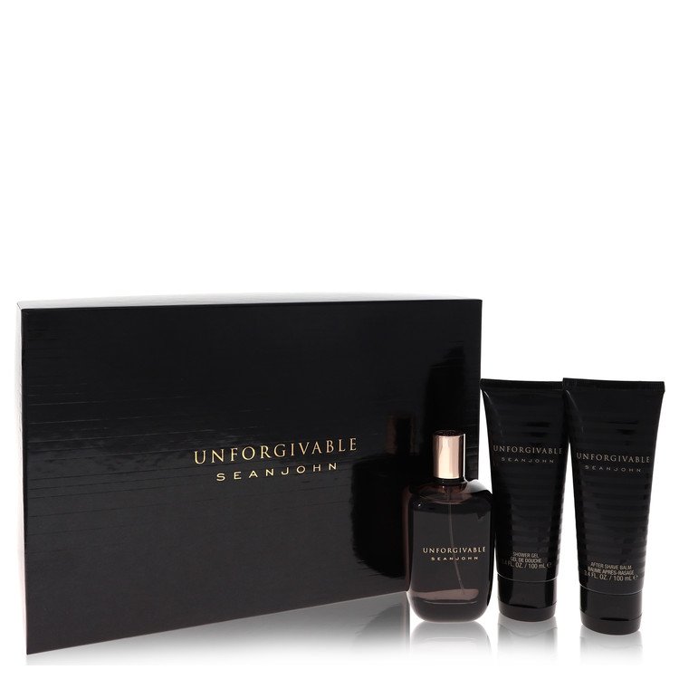 Unforgivable by Sean John Gift Set -- 4.2 oz Eau De Toilette Spray + 3.4 oz Shower Gel + 3.4 oz After Shave Balm