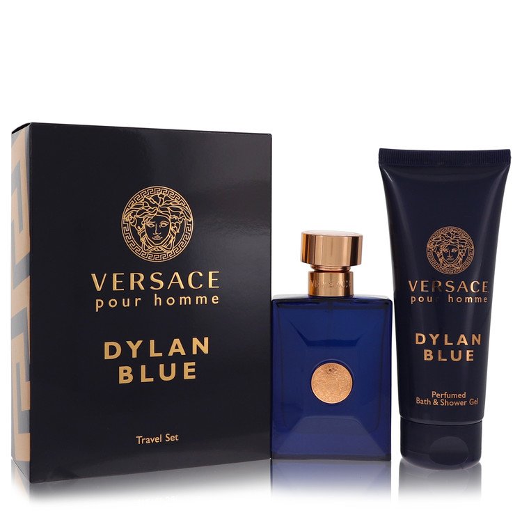 Versace Pour Homme Dylan Blue by Versace Gift Set -- 2 piece Travel Set includes 1.7 oz Eau de Toilette Spray + 3.4 oz Shower Gel