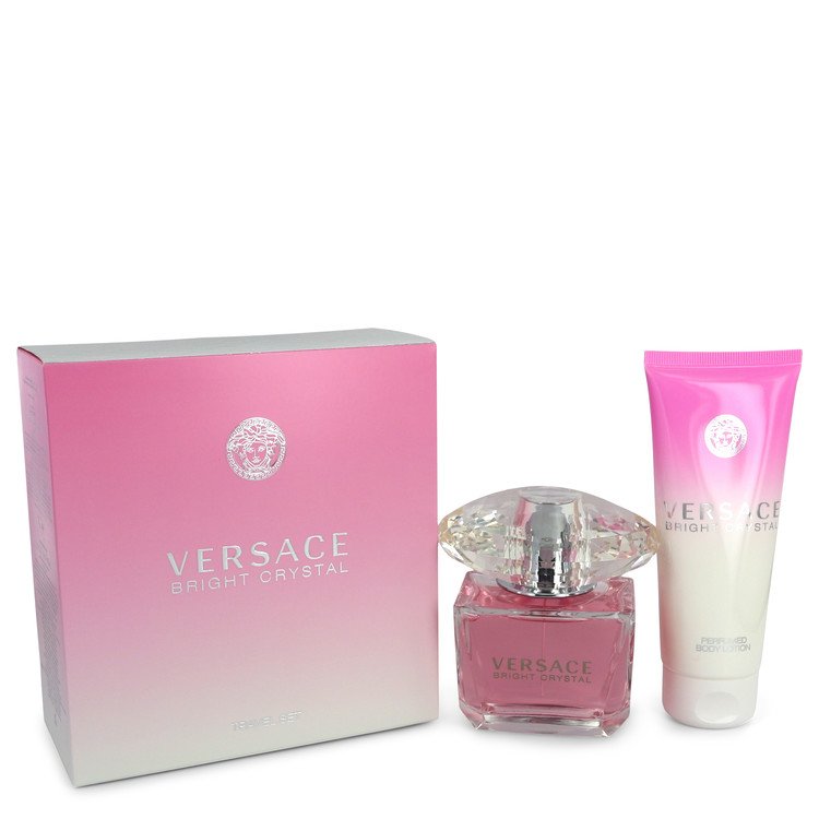 Bright Crystal by Versace Gift Set -- 3 oz Eau De Toilette Spray + 3.4 oz Body Lotion