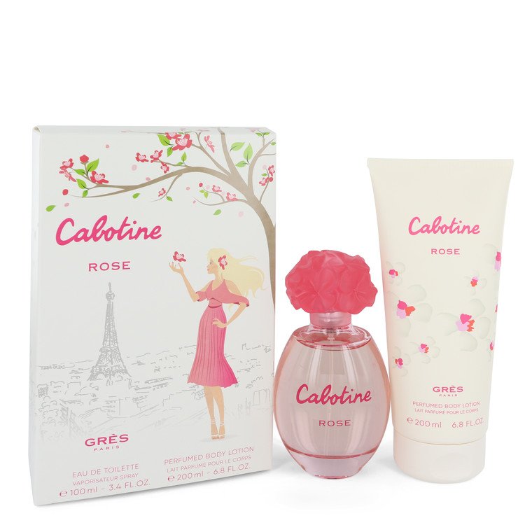 Cabotine Rose by Parfums Gres Gift Set -- 3.4 oz Eau De Toilette Spray + 6.7 oz Body Lotion