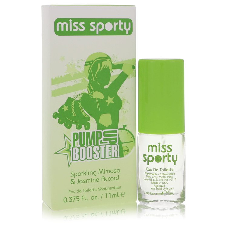 Miss Sporty Pump Up Booster by Coty Sparkling Mimosa & Jasmine Accord Eau De Toilette Spray .375 oz