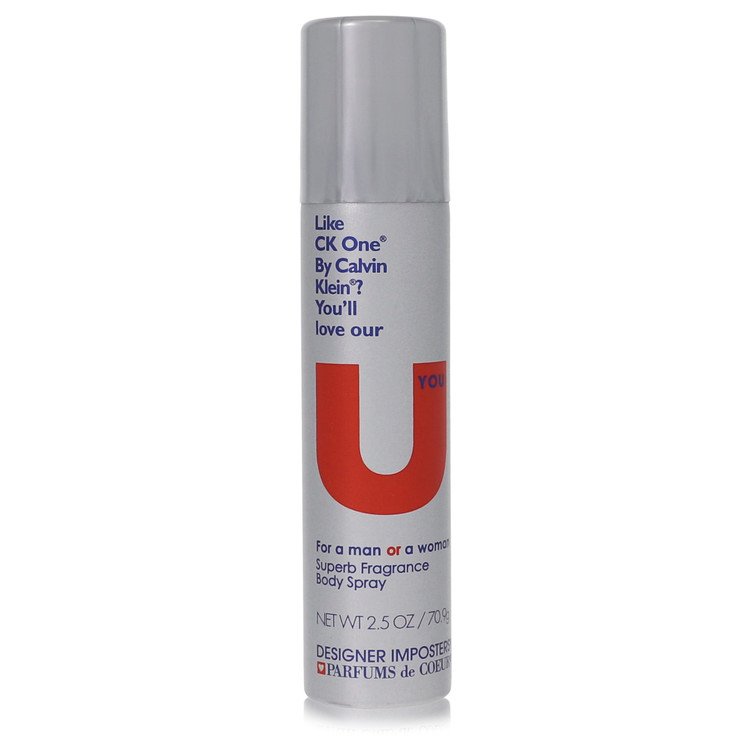 Designer Imposters U You by Parfums De Coeur Deodorant Body Spray (Unisex) 2.5 oz