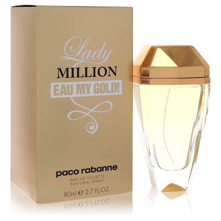 Lady Million Eau My Gold by Paco Rabanne Eau De Toilette Spray 2.7 oz